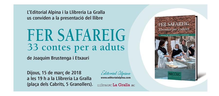 Presentació del llibre Fer safareig - Llibreria La Gralla | Llibreria online de Granollers