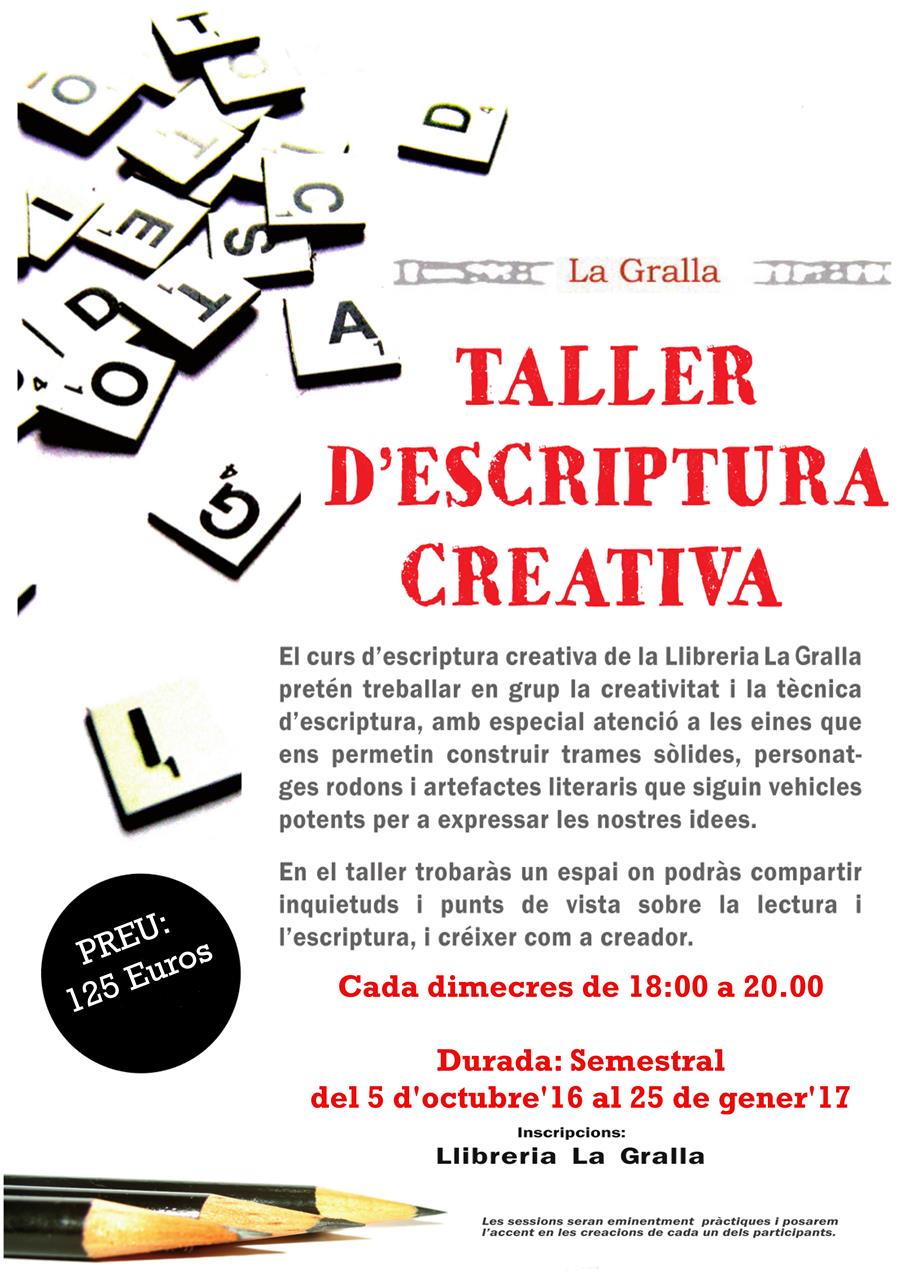 Taller d'escriptura creativa - Llibreria La Gralla | Llibreria online de Granollers