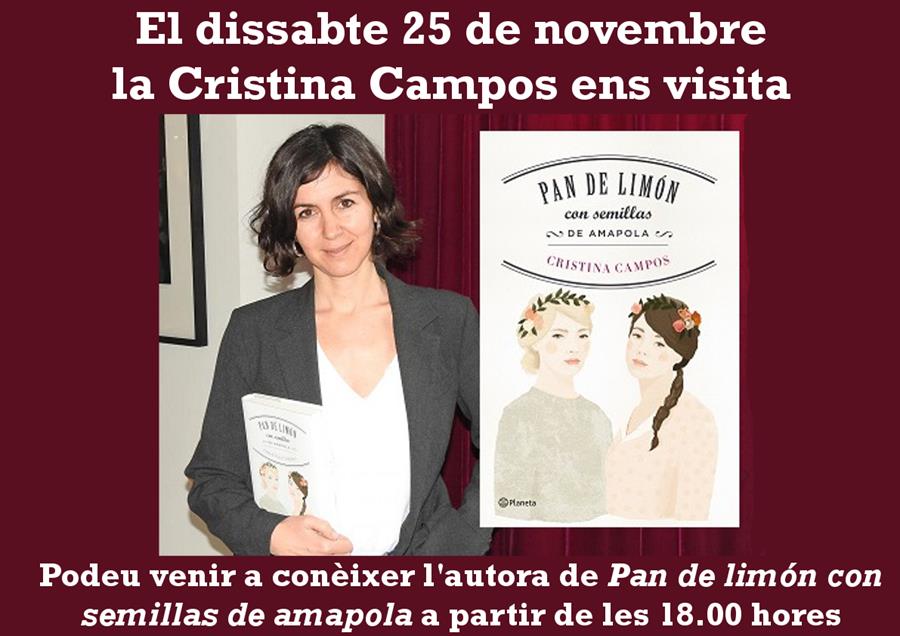 Cristina Campos ens visita! - Llibreria La Gralla | Llibreria online de Granollers