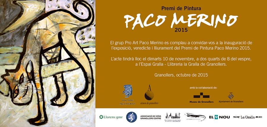 Premi de pintura Paco Merino 2015 - Llibreria La Gralla | Llibreria online de Granollers