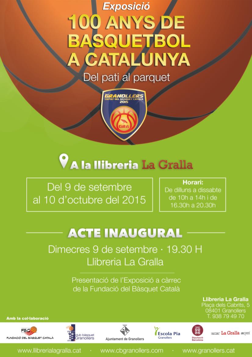 Exposició 100 Anys de basquetbol a Catalunya.  - Llibreria La Gralla | Llibreria online de Granollers
