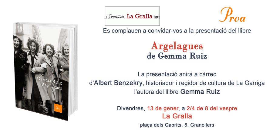 Presentació del llibre Argelagues - Llibreria La Gralla | Llibreria online de Granollers