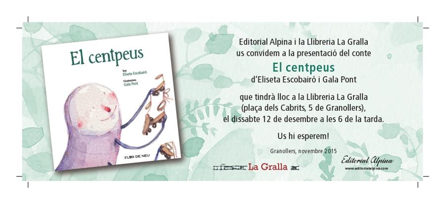Presentació del llibre El Centpeus - Llibreria La Gralla | Llibreria online de Granollers