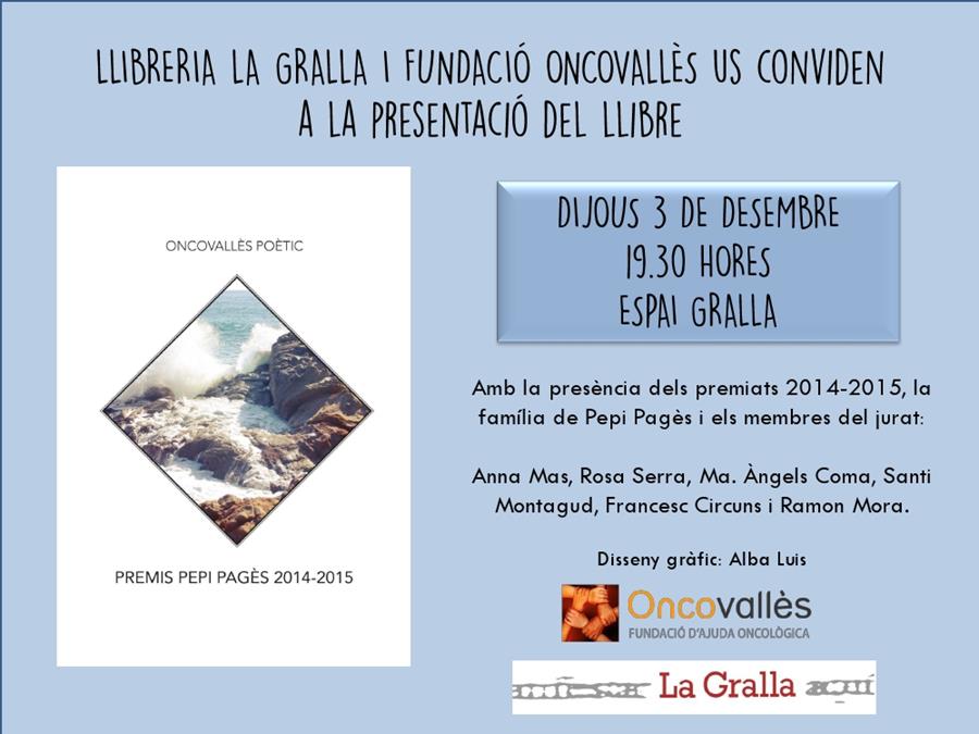 Presentació del llibre Oncovallès Poètic - Llibreria La Gralla | Llibreria online de Granollers