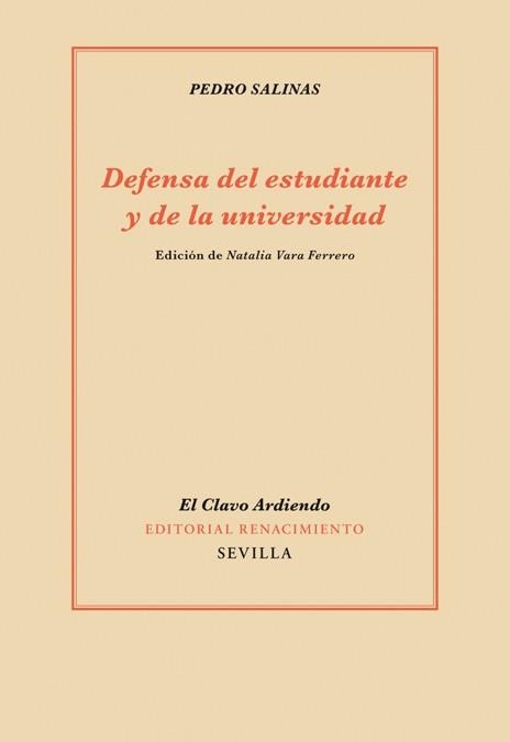 DEFENSA DEL ESTUDIANTE Y DE LA UNIVERSIDAD | 9788484726463 | SALINAS, PEDRO | Llibreria La Gralla | Llibreria online de Granollers