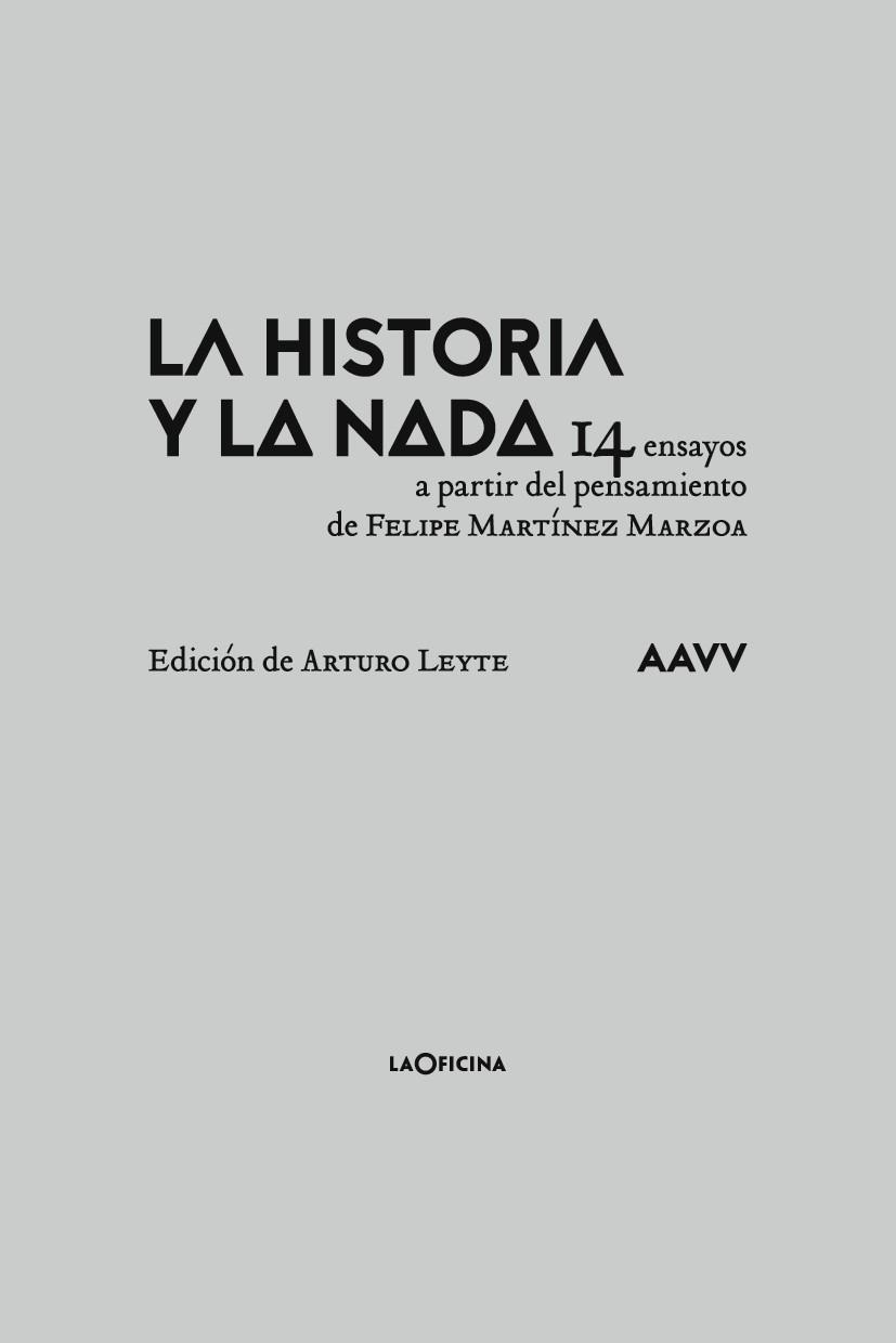 HISTORIA Y LA NADA, LA | 9788494615818 | VARIOS AUTORES | Llibreria La Gralla | Llibreria online de Granollers