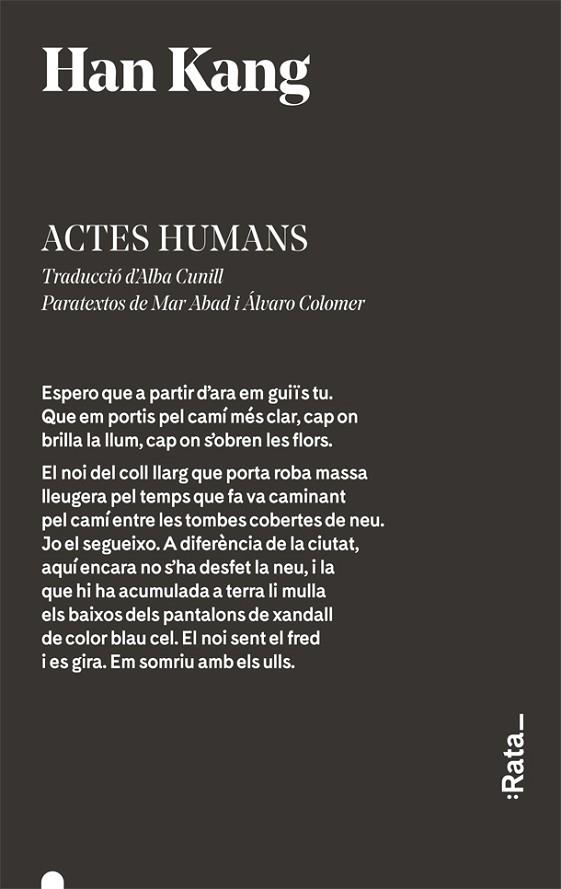 ACTES HUMANS | 9788416738359 | KANG, HAN | Llibreria La Gralla | Llibreria online de Granollers