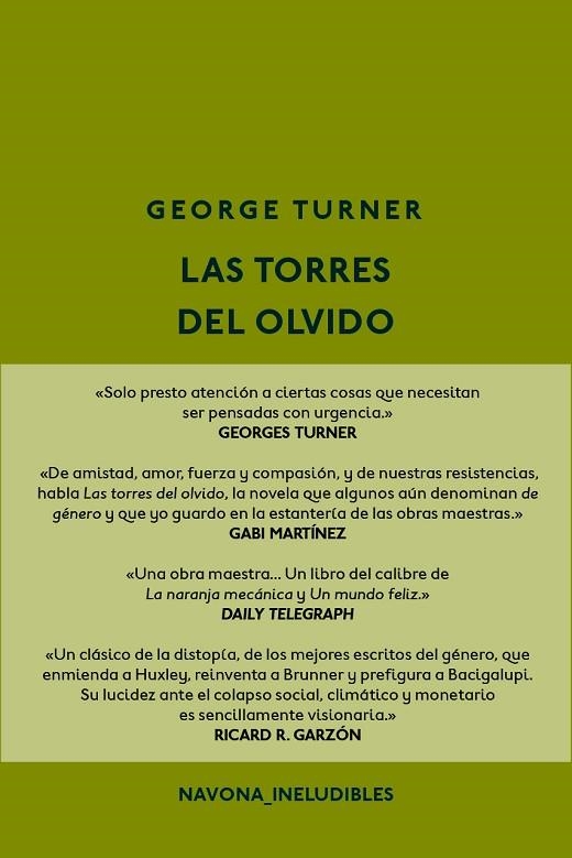 TORRES DEL OLVIDO, LAS  | 9788417181499 | TURNER, GEORGE | Llibreria La Gralla | Llibreria online de Granollers