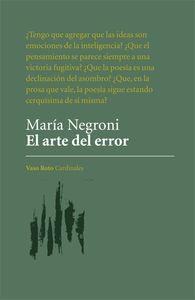 ARTE DEL ERROR, EL | 9788416193424 | NEGRONI (ARGENTINA), MARÍA | Llibreria La Gralla | Llibreria online de Granollers