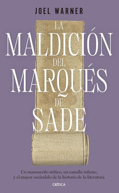 MALDICIÓN DEL MARQUÉS DE SADE, LA  | 9788491995876 | WARNER, JOEL | Llibreria La Gralla | Llibreria online de Granollers