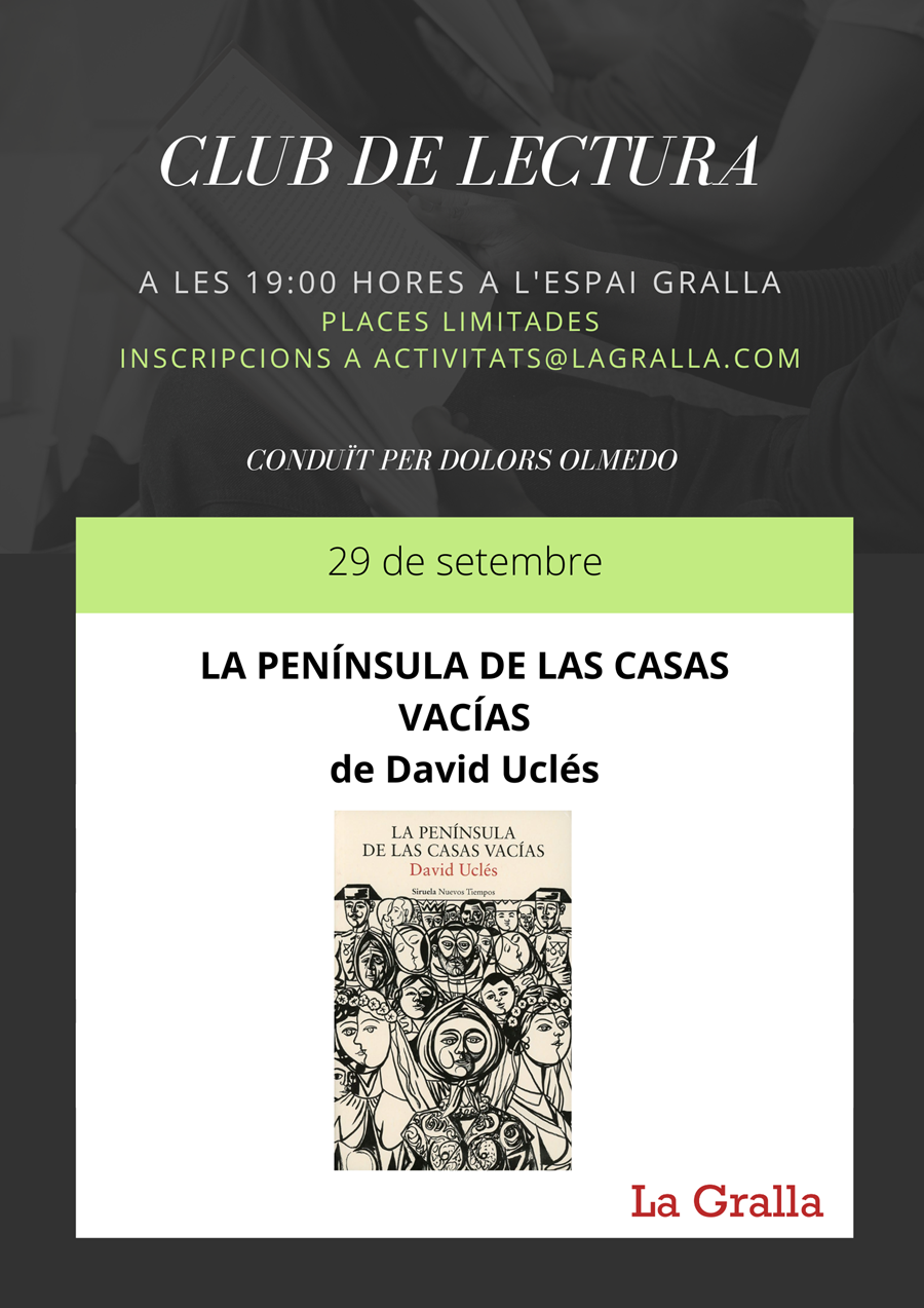 Club de lectura: "La península de las casas vacías" - Llibreria La Gralla | Librería online de Granollers