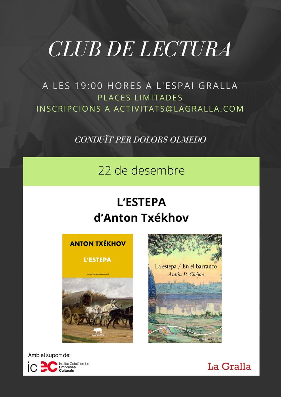 Club de lectura: "L'estepa" - Llibreria La Gralla | Llibreria online de Granollers