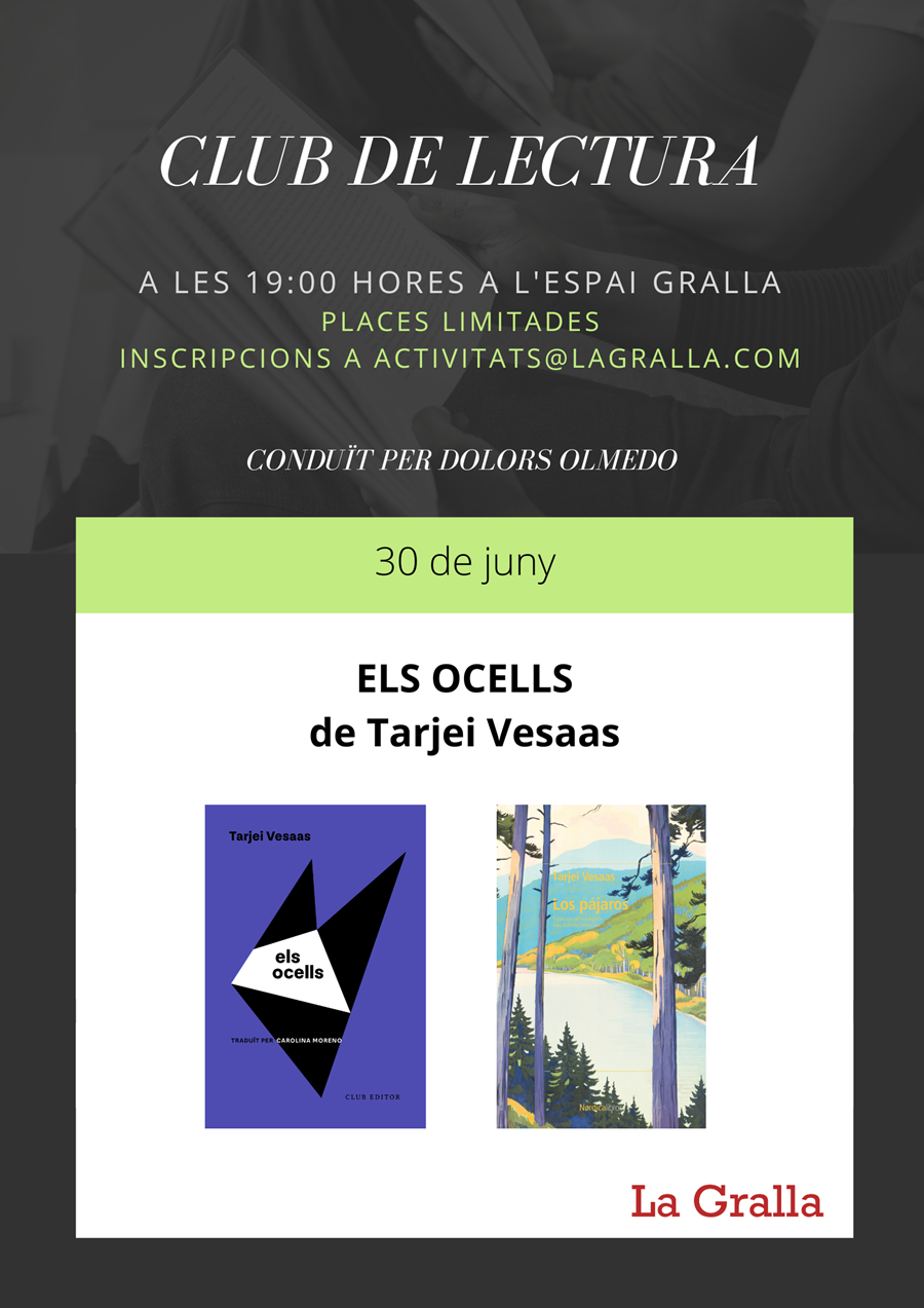 Club de lectura: "Els ocells" - Llibreria La Gralla | Librería online de Granollers