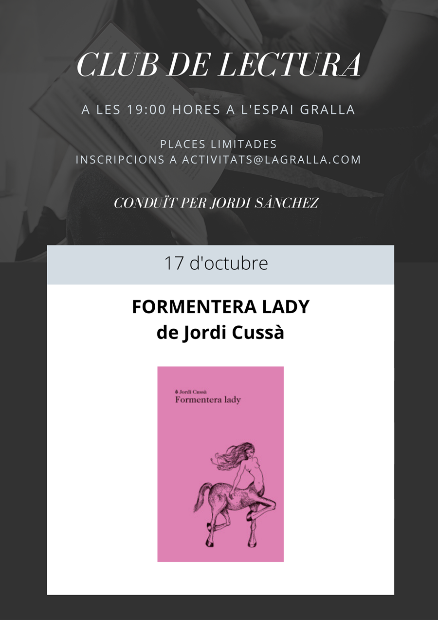Club de lectura sobre "Formentera Lady" - Llibreria La Gralla | Librería online de Granollers
