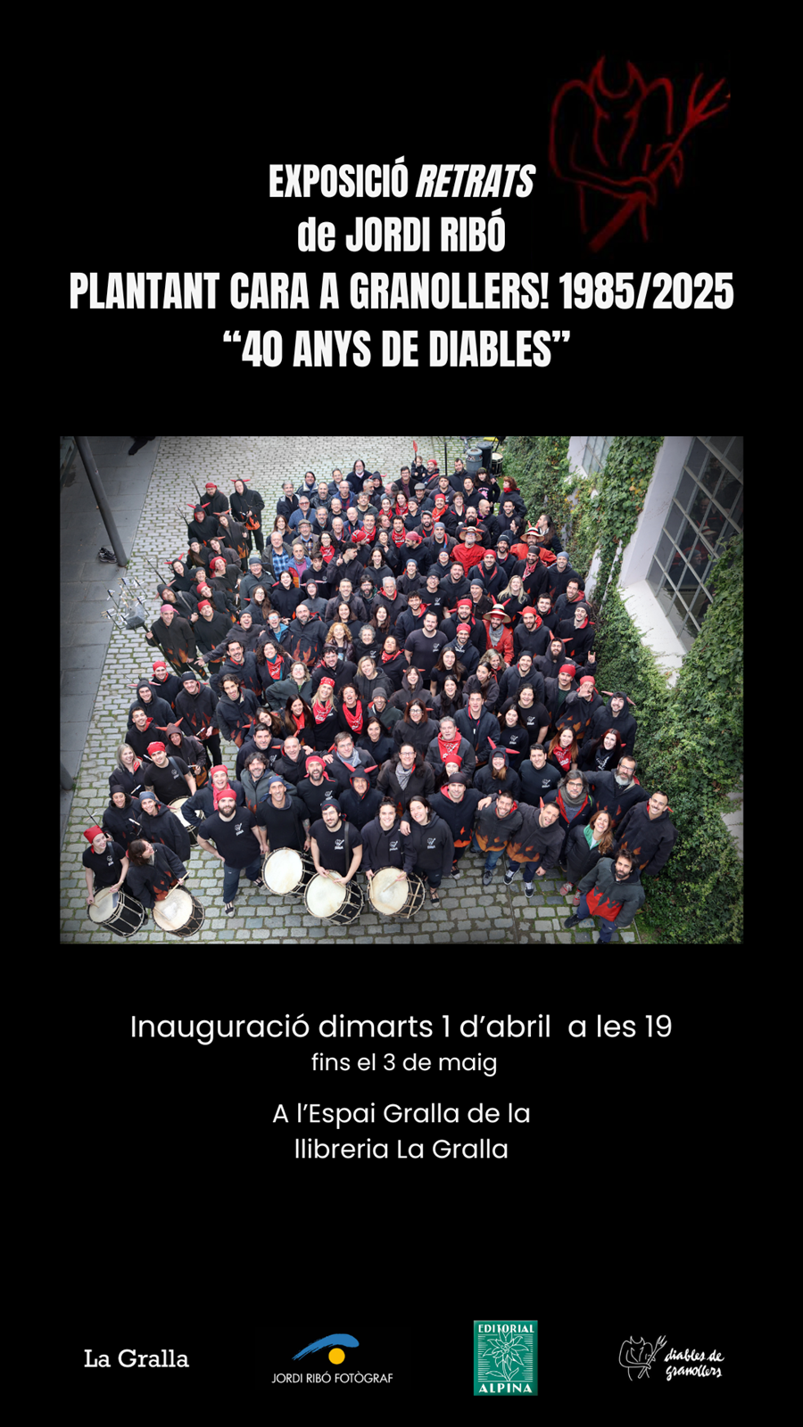 Inauguració de l'exposició "Retrats" de Jordi Ribó, 40 anys de Diables Granollers - Llibreria La Gralla | Llibreria online de Granollers