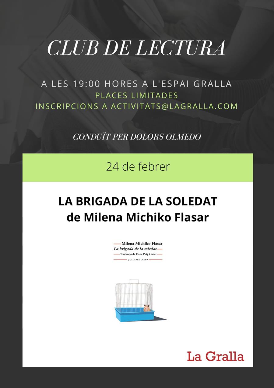 Club de lectura: "La brigada de la soledat" - Llibreria La Gralla | Librería online de Granollers