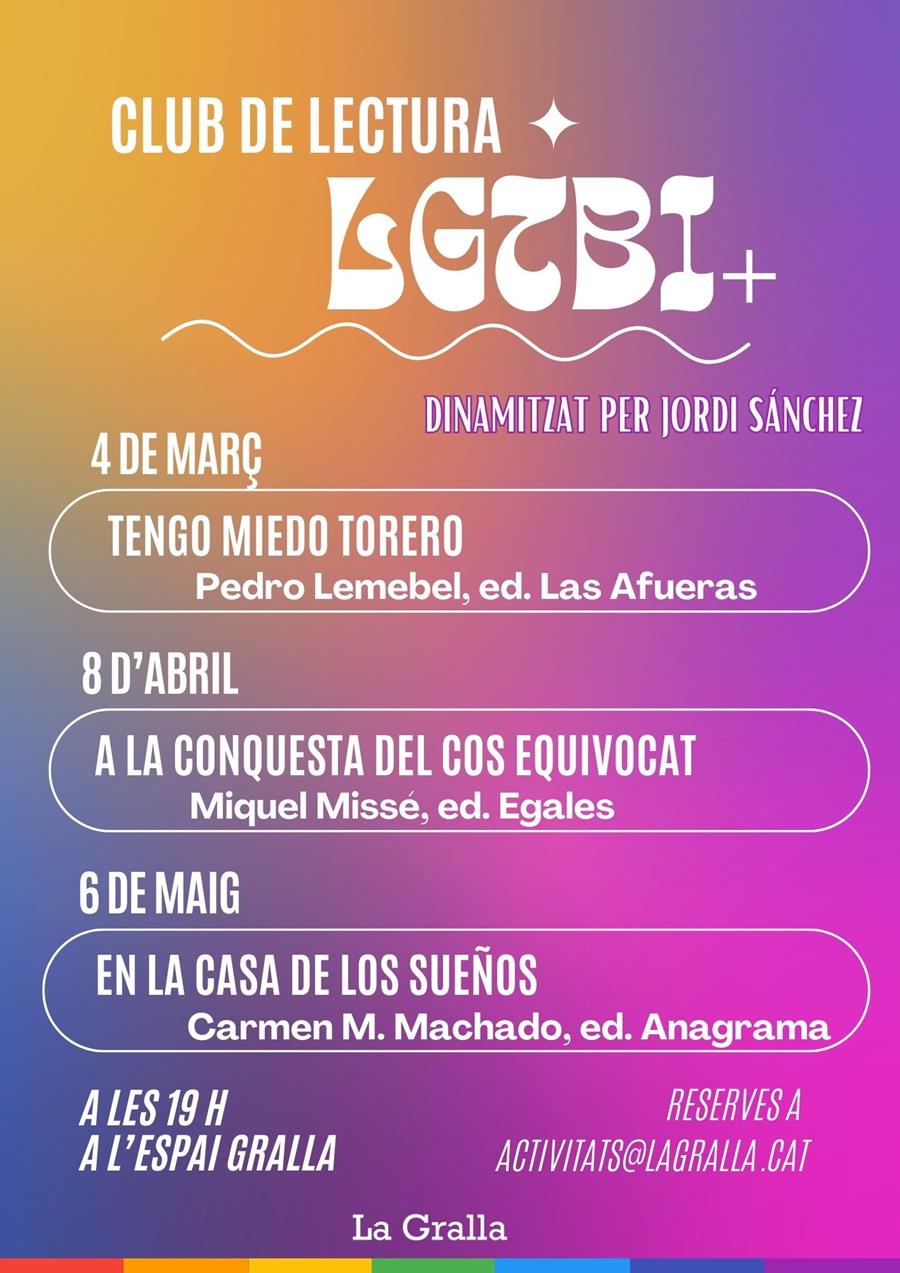 Segona sessió del club de lectura lgtbiq+ - Llibreria La Gralla | Llibreria online de Granollers
