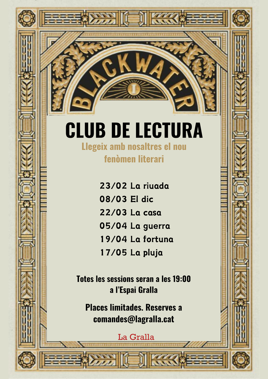 Club de lectura Blackwater - Llibreria La Gralla | Librería online de Granollers