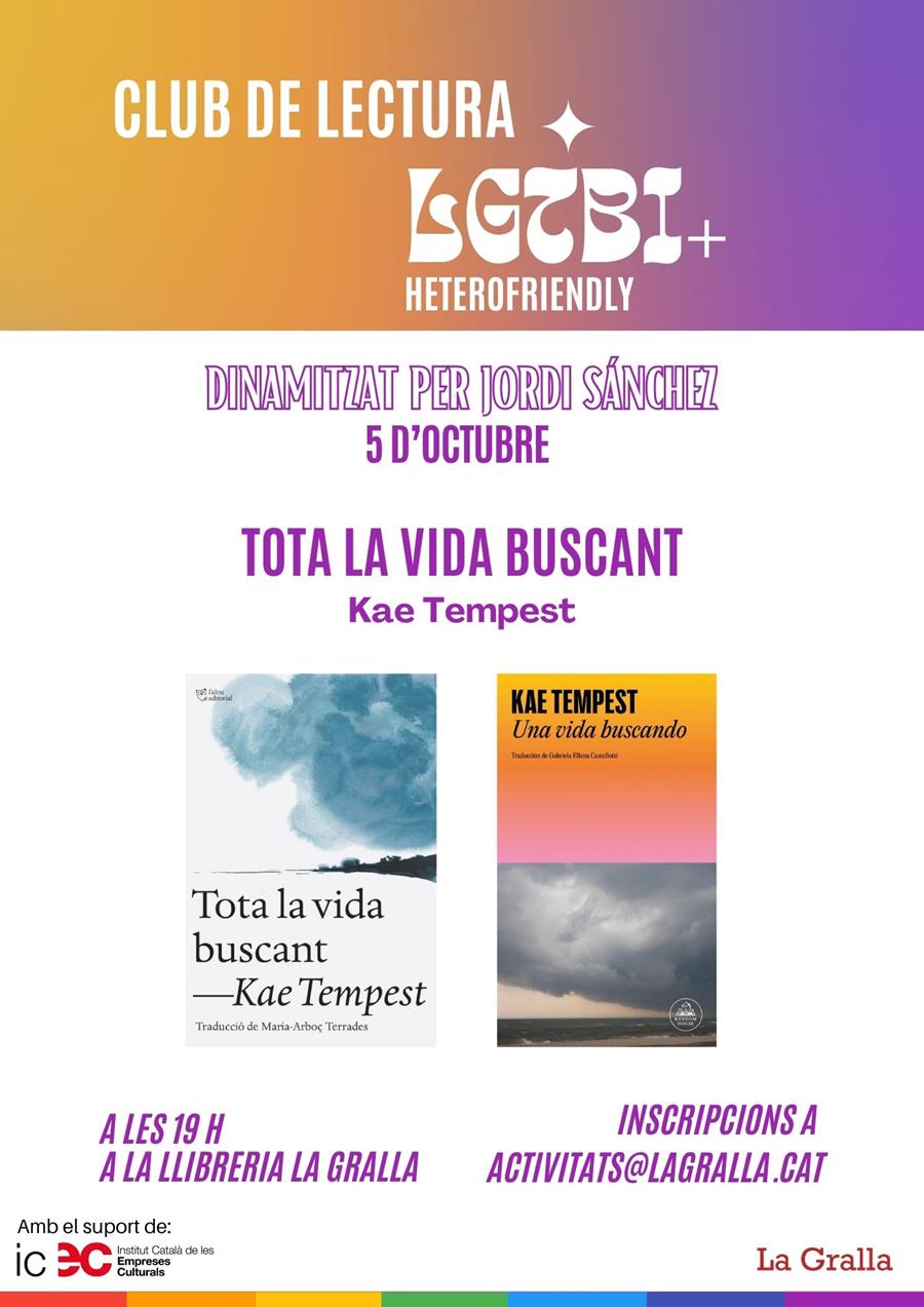 Club lgtbi heterofriendly: "Tota la vida buscant" - Llibreria La Gralla | Llibreria online de Granollers