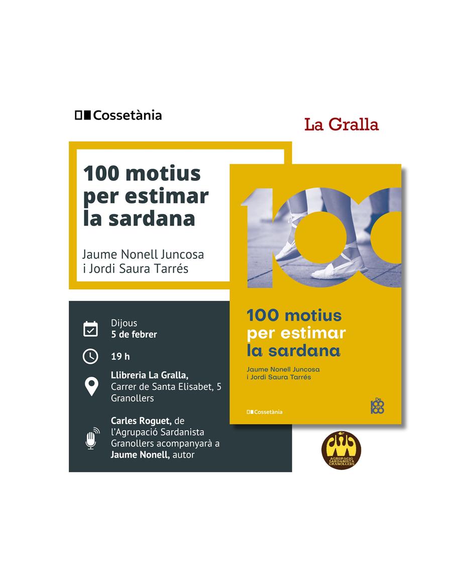 Presentació de "100 motius per estimar la sardana" - Llibreria La Gralla | Llibreria online de Granollers