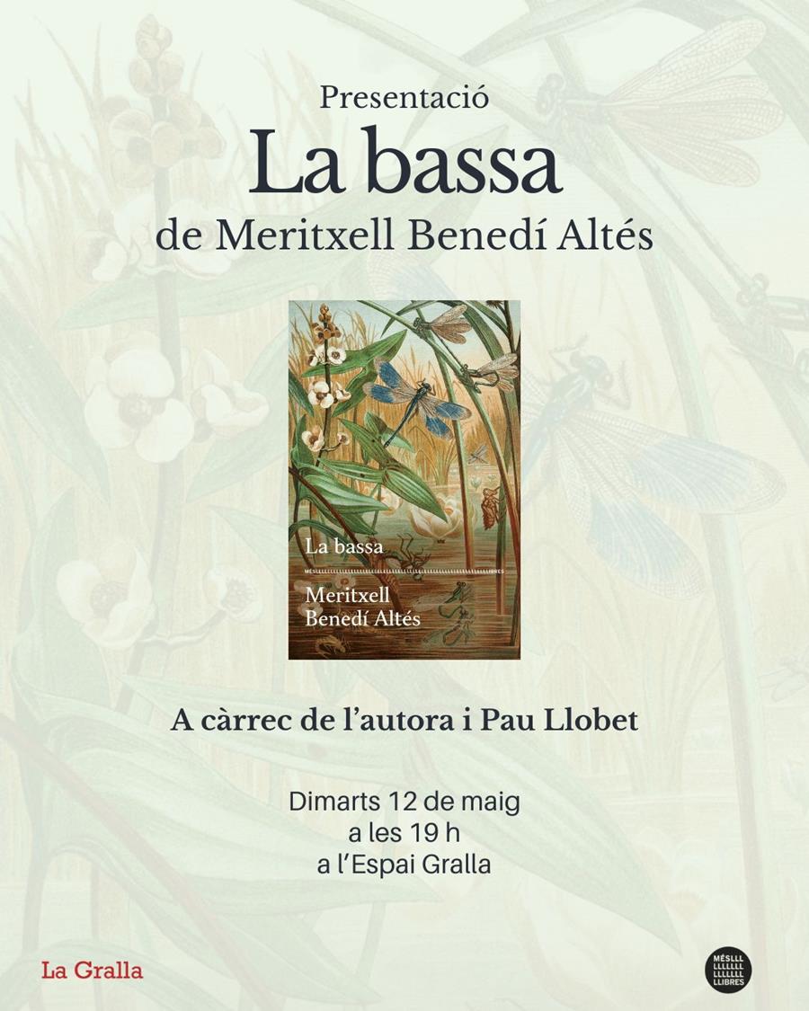 Presentació del llibre "La bassa" de Meritxell Benedí Altés - Llibreria La Gralla | Llibreria online de Granollers