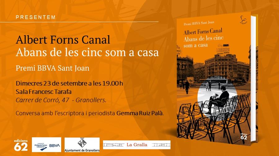 Presentació del llibre, Abans de les cinc som a casa - Llibreria La Gralla | Llibreria online de Granollers