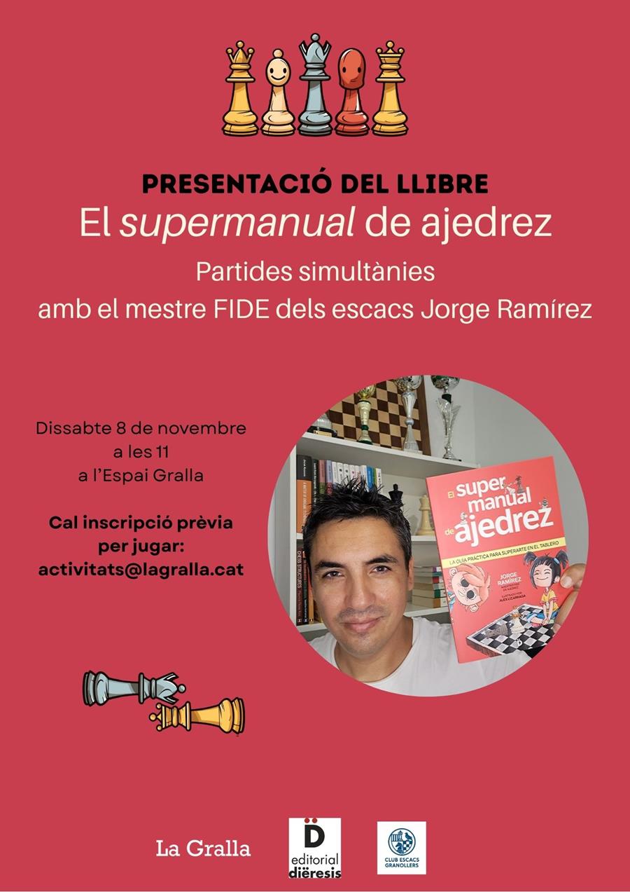 Presentació de El supermanual de ajedrez + partides simultànies - Llibreria La Gralla | Llibreria online de Granollers