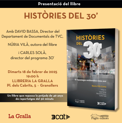 Presentació del llibre "Històries del 30'" - Llibreria La Gralla | Llibreria online de Granollers