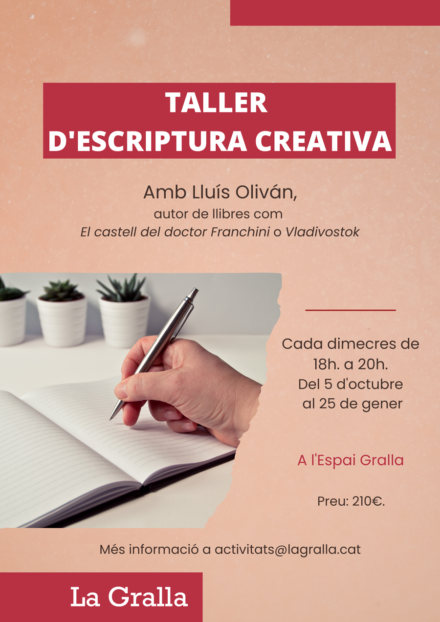 Inici del Taller d'escriptura creativa - Llibreria La Gralla | Llibreria online de Granollers