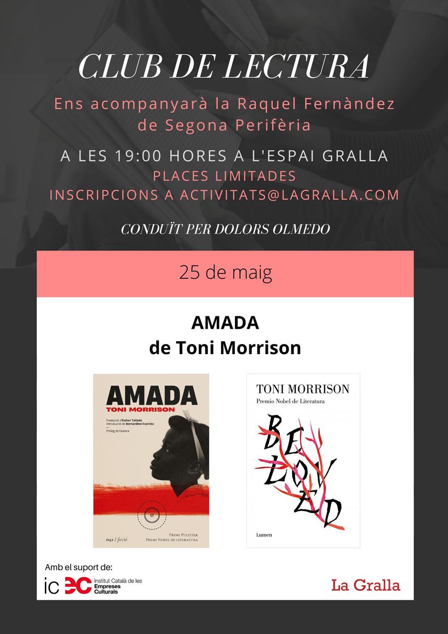 Club de lectura: "Amada" - Llibreria La Gralla | Llibreria online de Granollers