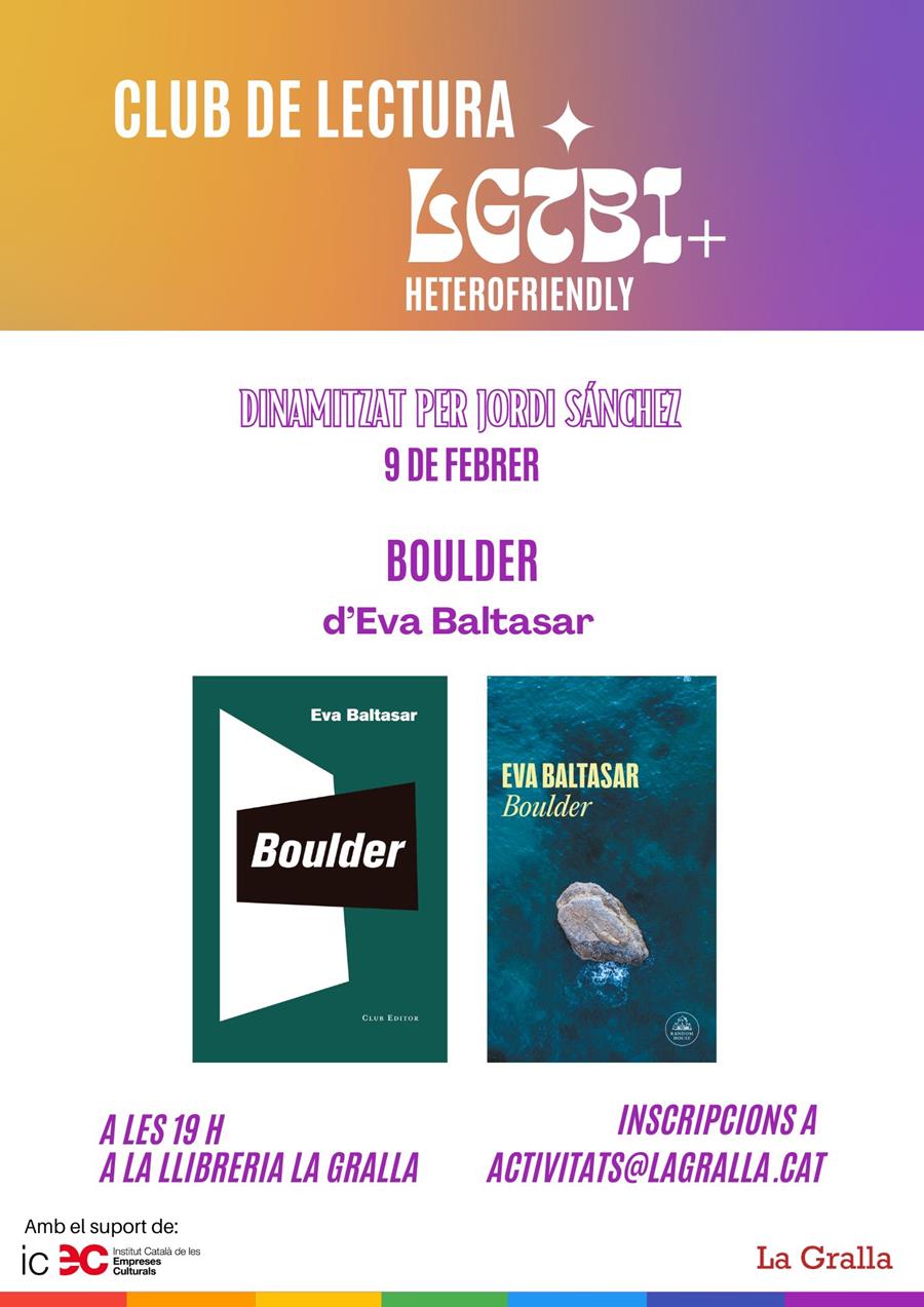 Club lgtbi heterofriendly: "Boulder" - Llibreria La Gralla | Llibreria online de Granollers