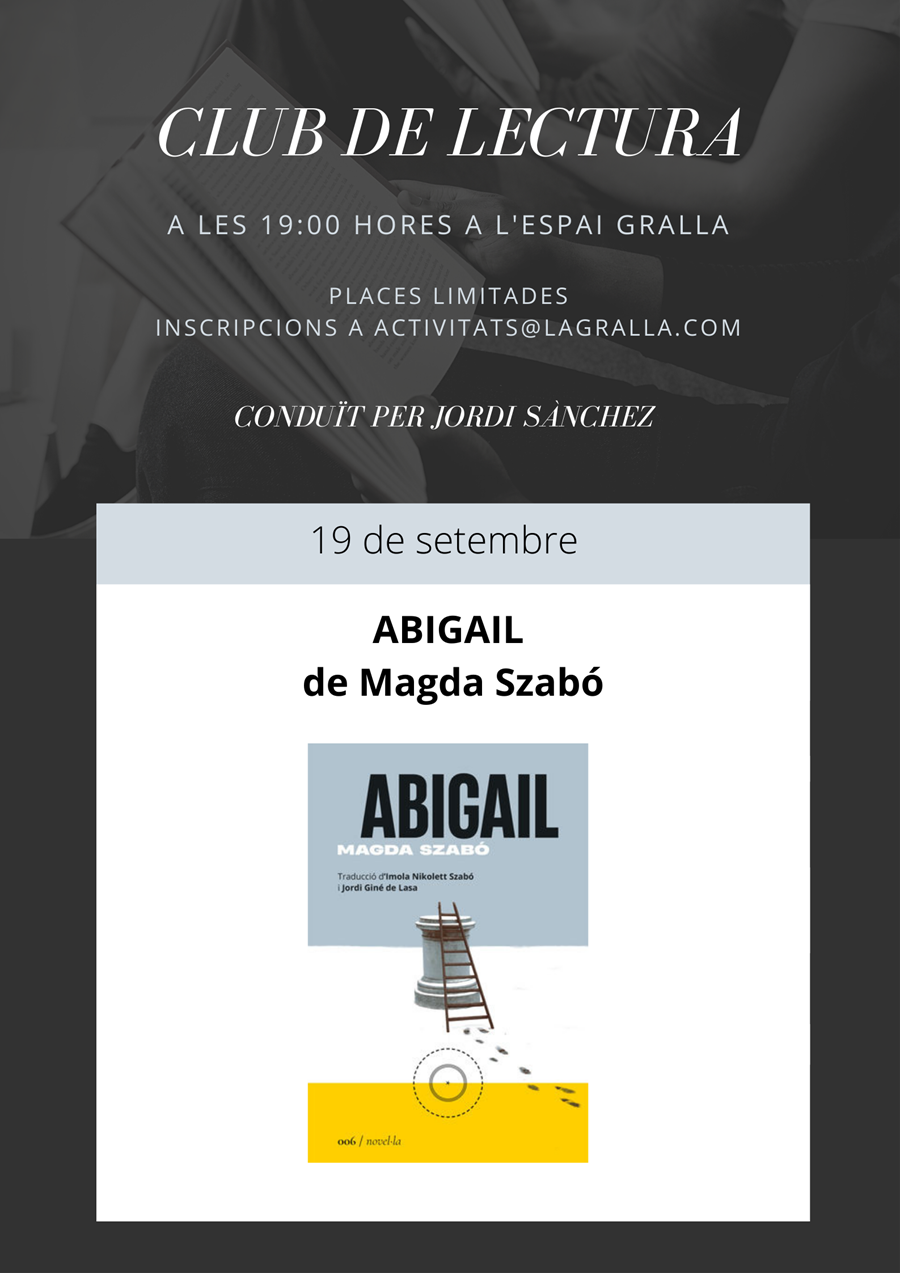 Club de lectura entorn el llibre "Abigail" - Llibreria La Gralla | Librería online de Granollers