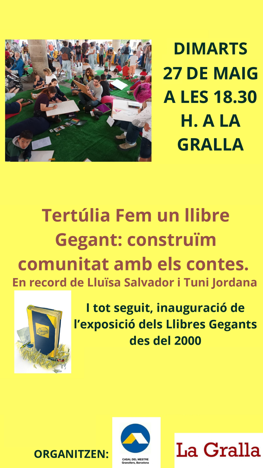 Tertúlia i exposició: Fem un llibre gegant - Llibreria La Gralla | Llibreria online de Granollers