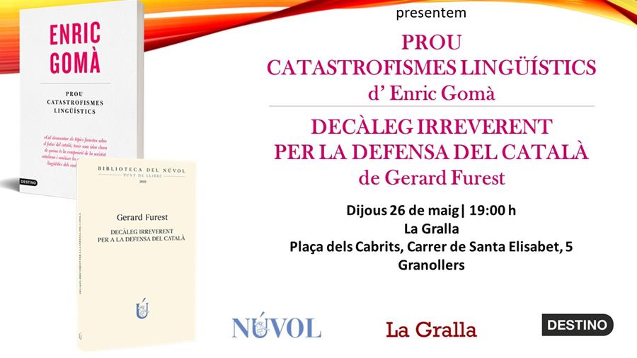 Presentació de llibres en defensa del català - Llibreria La Gralla | Librería online de Granollers