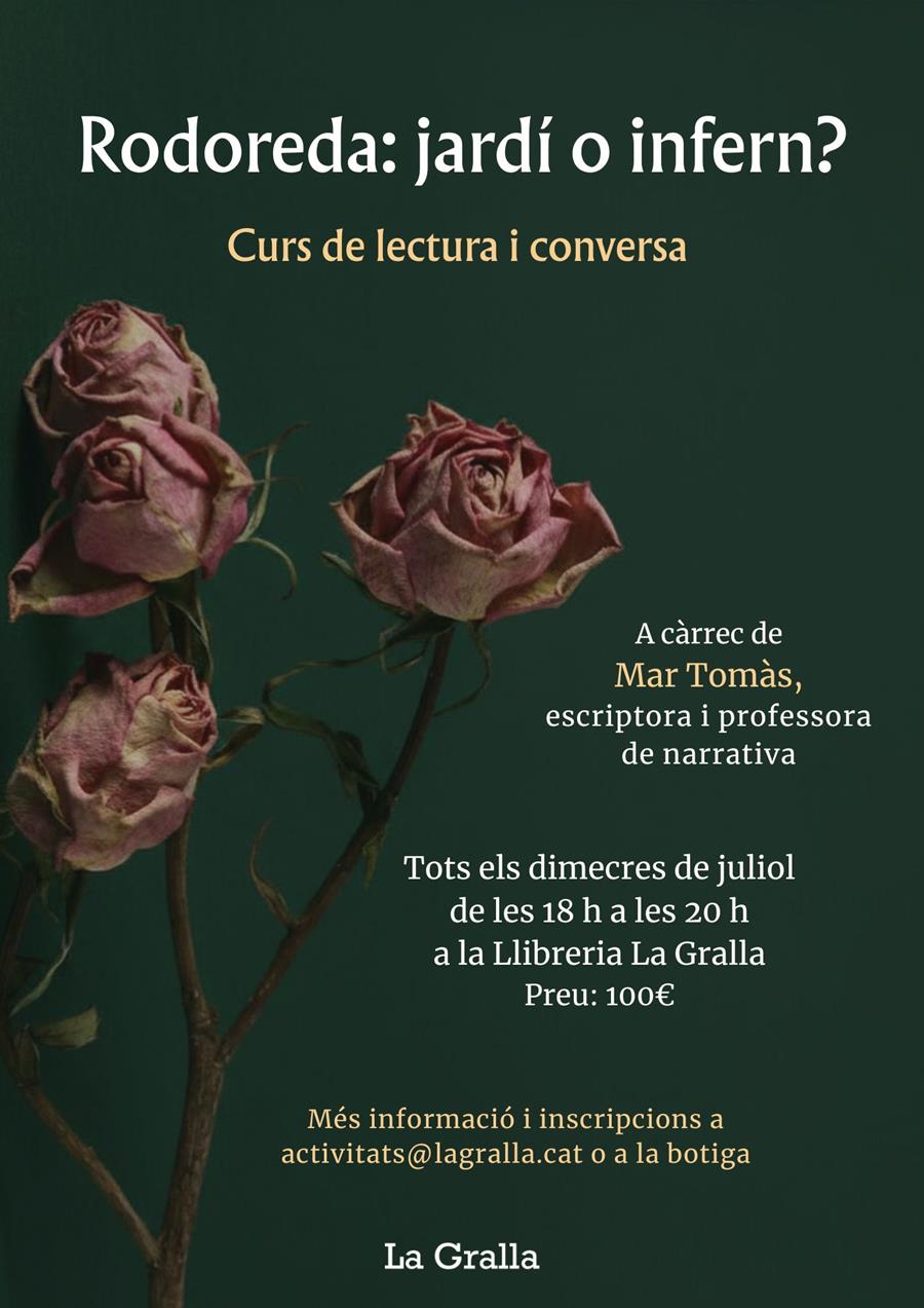 Inici del curs "Rodoreda: jardí o infern?" - Llibreria La Gralla | Llibreria online de Granollers