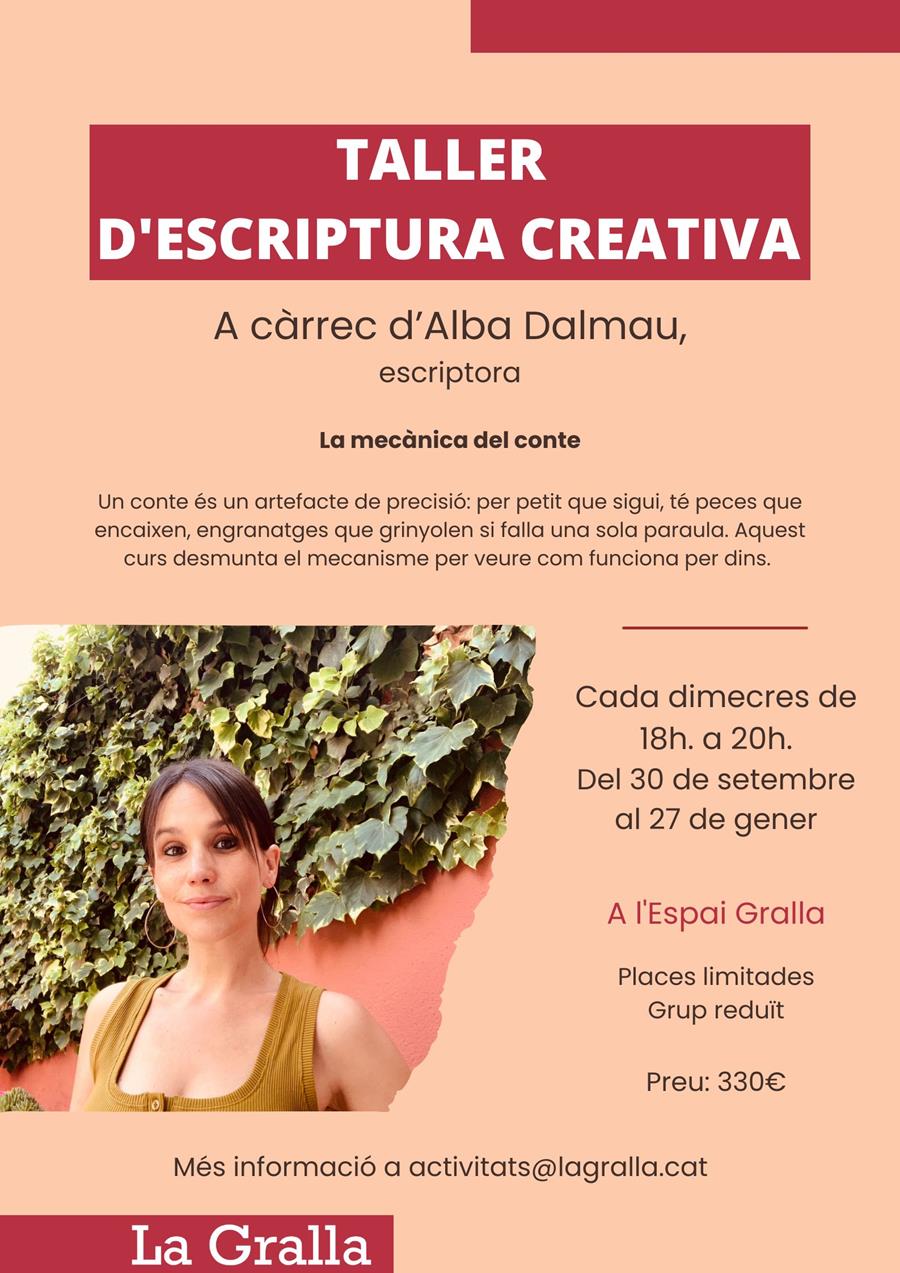Inici del Taller d'escriptura creativa amb Alba Dalmau - Llibreria La Gralla | Llibreria online de Granollers