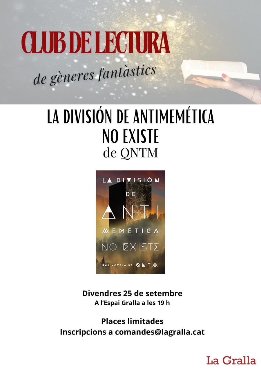 Club fantàstic: "La división de antimemética no existe" - Llibreria La Gralla | Llibreria online de Granollers