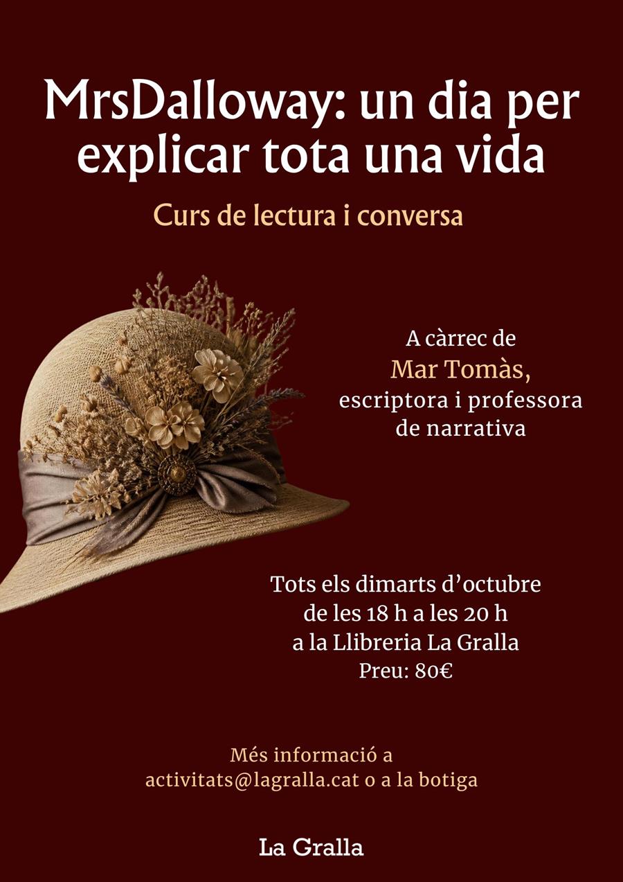 Inici del curs de lectura i conversa Mrs. Dalloway. - Llibreria La Gralla | Librería online de Granollers