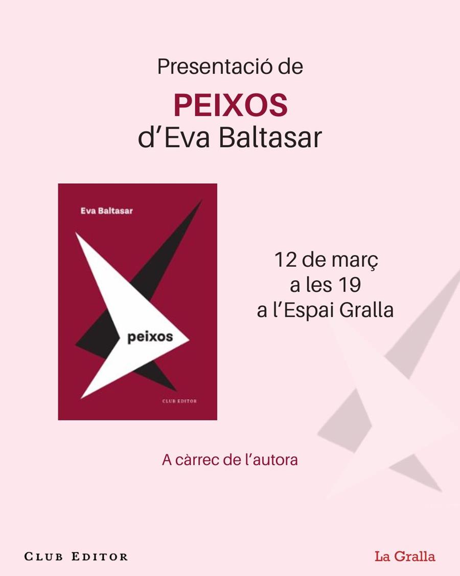 Presentació de "Peixos" d'Eva Baltasar - Llibreria La Gralla | Llibreria online de Granollers
