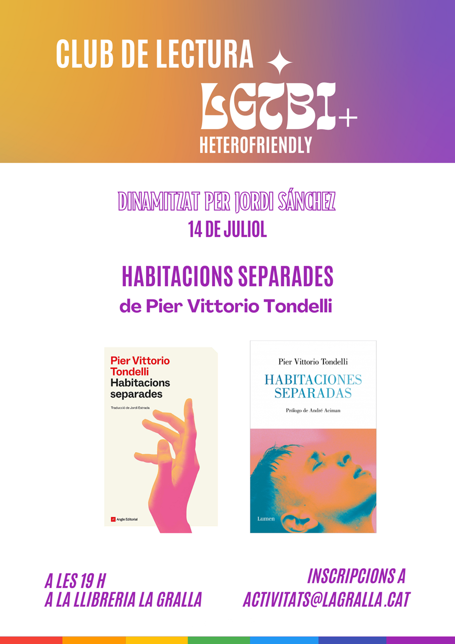 Club lgtbi+: "Habitacions separades" - Llibreria La Gralla | Llibreria online de Granollers