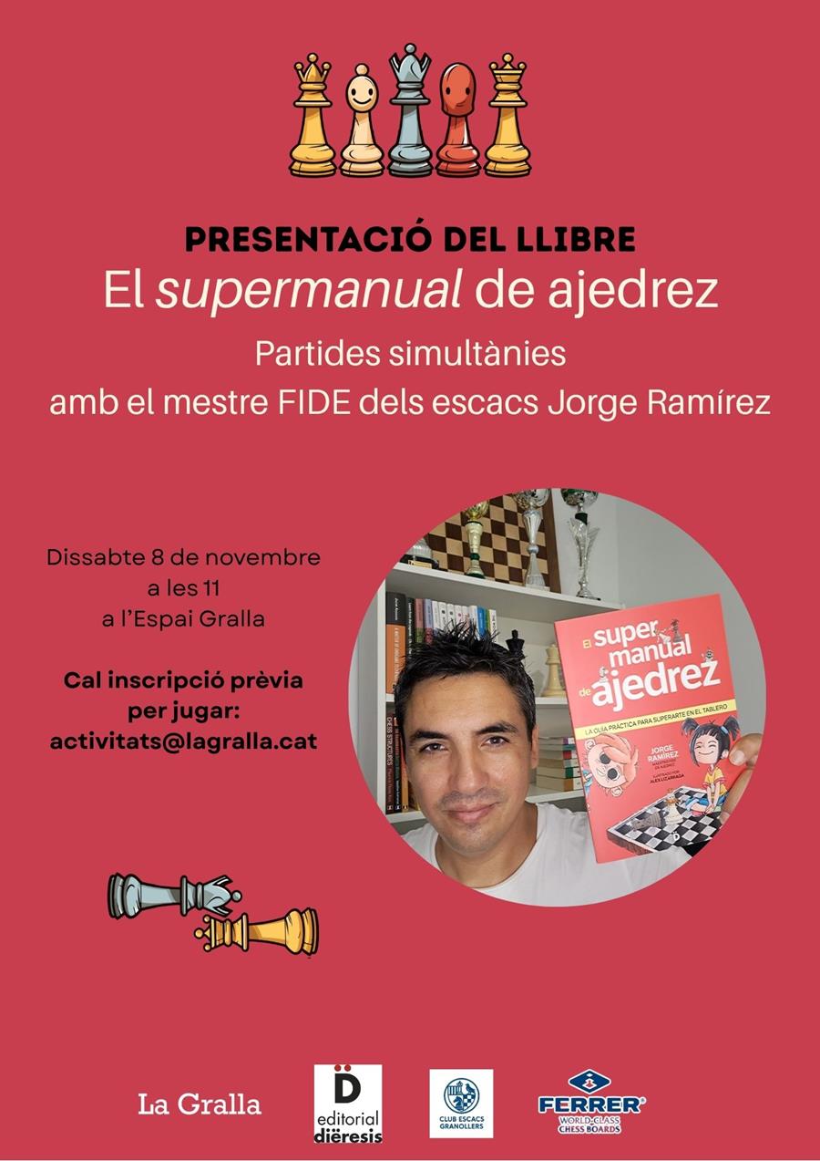 Presentació de El supermanual de ajedrez + partides simultànies - Llibreria La Gralla | Llibreria online de Granollers