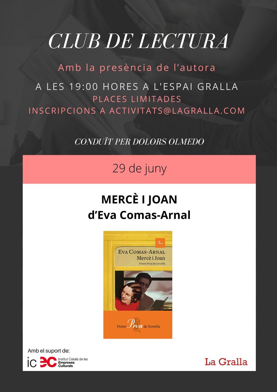 Club de lectura: Mercè i Joan - Llibreria La Gralla | Librería online de Granollers