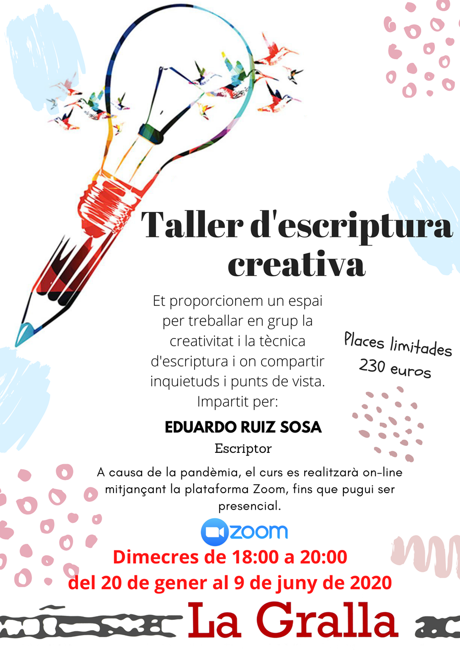Taller d'escriptura creativa - Llibreria La Gralla | Llibreria online de Granollers