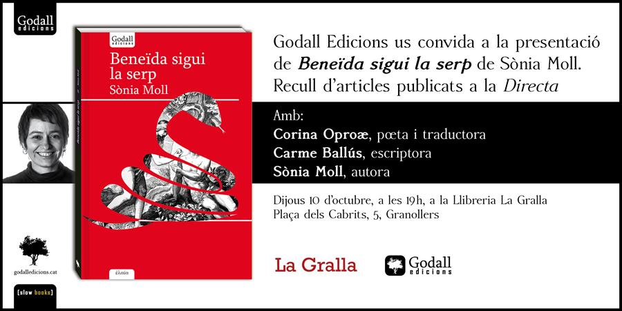 Presentació del llibre Beneïda sigui la serp - Llibreria La Gralla | Librería online de Granollers
