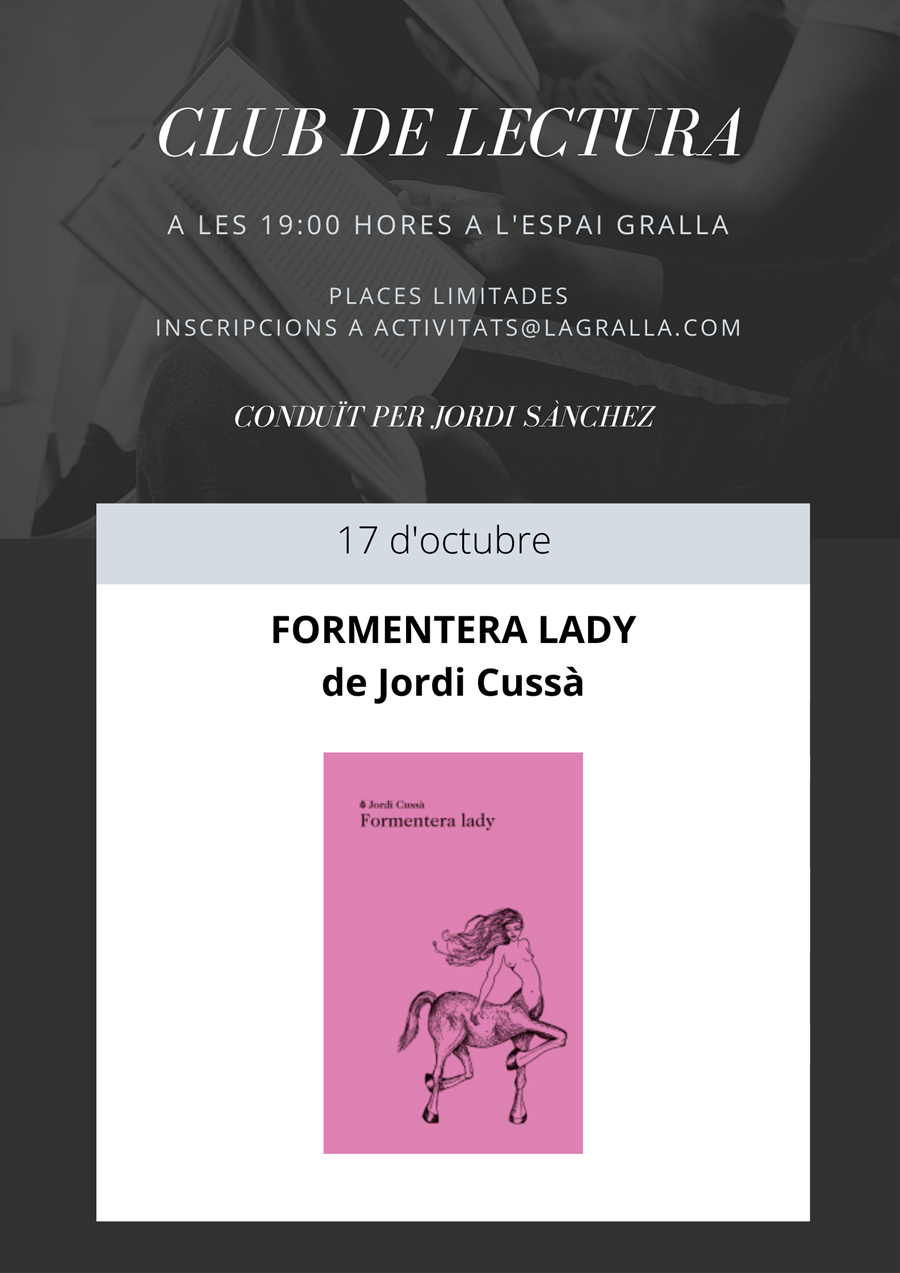 Club de lectura sobre "Formentera Lady" - Llibreria La Gralla | Llibreria online de Granollers