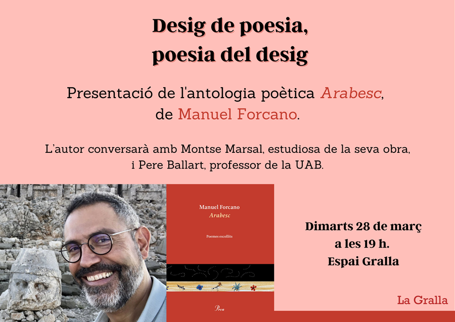 La poesia del desig: Ens visita Manuel Forcano - Llibreria La Gralla | Llibreria online de Granollers