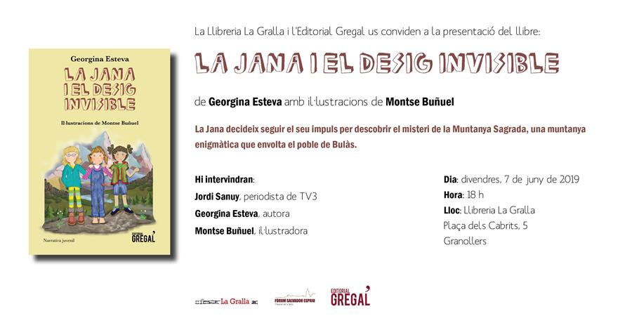 Presentació del llibre La Jana i el desig invisible - Llibreria La Gralla | Llibreria online de Granollers