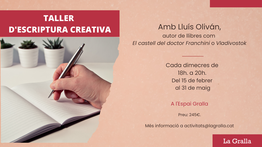Inici del taller d'escriptura creativa - Llibreria La Gralla | Llibreria online de Granollers