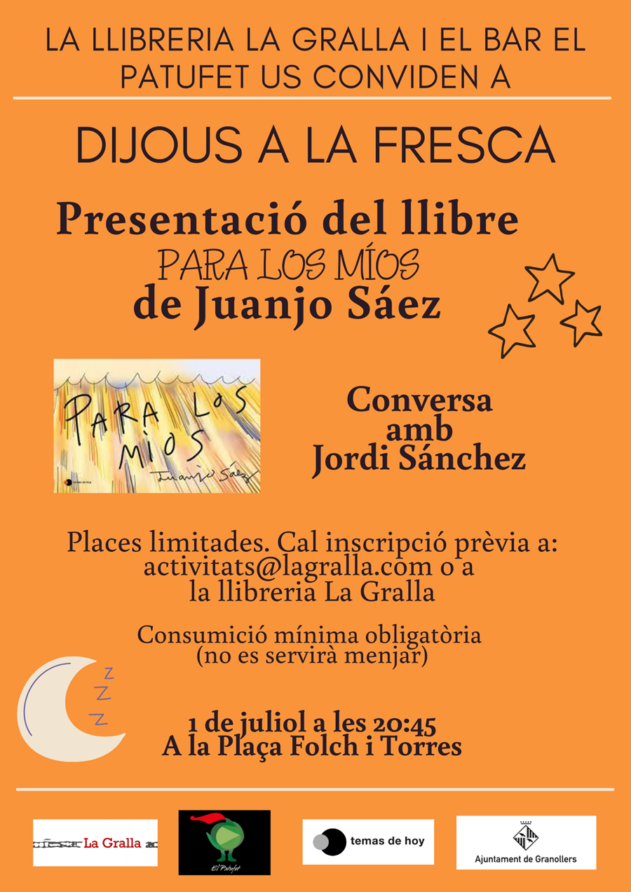 Conversa amb Juanjo Sáez - Llibreria La Gralla | Llibreria online de Granollers