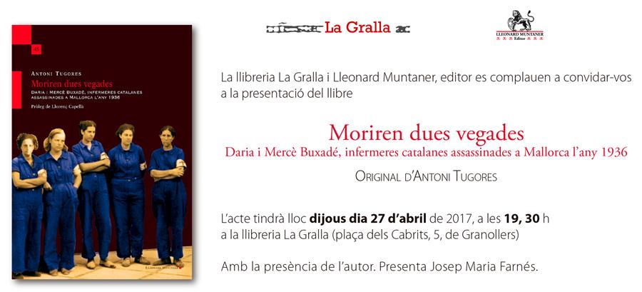 Presentació del llibre Moriren dues vegades - Llibreria La Gralla | Llibreria online de Granollers